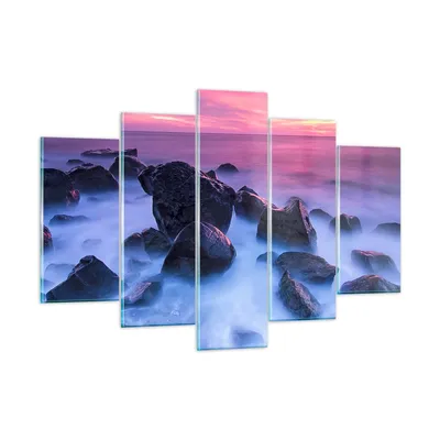 Produktbild von Bilder auf glas - Strand ufer wolken dämmerung - 150x100cm - Glasbilder - Wandbilder - Kunstdruck - zum Aufhängen bereit - Wanddekoration aus Glas - Glas Bilder - Wandbild auf Glas - GEA150x100-2409