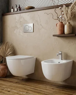 Immagine prodotto di Sanitari sospesi salva spazio Linea Emme scarico a vortice sedile soft close