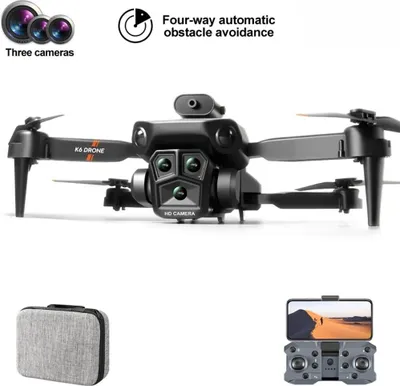 Produktbild von Drohne,Dreifach-Kamera, 4K-Luftdrohne, Quad-Hindernisvermeidung, RC-Flugzeug, intelligente Positionierung, Quadcopter