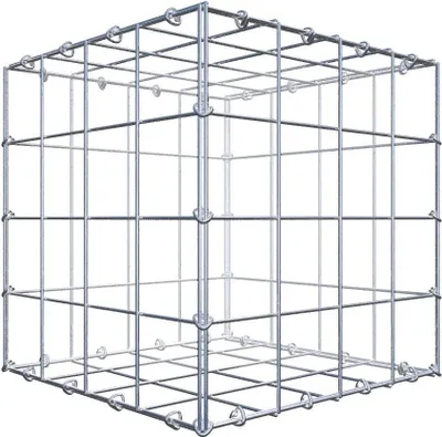 Produktbild von Gabione 40 cm x 40 cm x 40 cm (L x H x T), Maschenweite 10 cm x 10 cm, C-Ring
