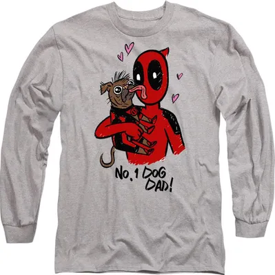 Obrázek produktu pro Deadpool & Wolverine - Tričko "No.1 Dog Dad" pro muže/dámy uni TV23563 (XL) (šedé skvrnité)
