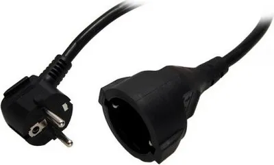 Produktbild von Verlängerungskabel Schutzkontakt, 3 m, Schwarz