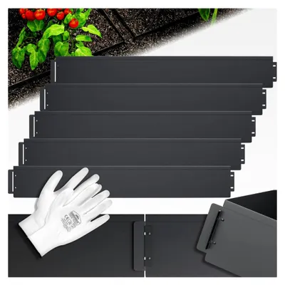 Produktbild von Rasenkante verzinkt 5m bis 50m in 100x15cm oder 100x18cm, Schwarz