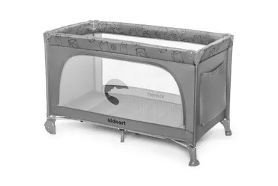 Image de Lit de voyage Kidnort Grotta gris clair