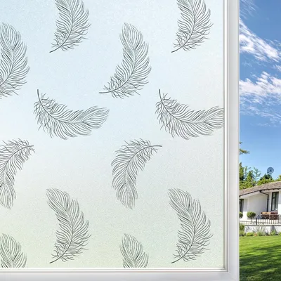 Imagen del producto de Película adhesiva para ventanas, mate, de 44,4 x 200 cm, con protección UV, ideal para el hogar y la oficina