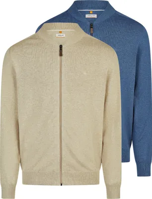 Produktbild von Redmond 2er Pack Basic Strickjacke Weicher Feinstrick, Klassische Passform mit Reißverschluss, Vielseitiges Basic für Alltag und Büro