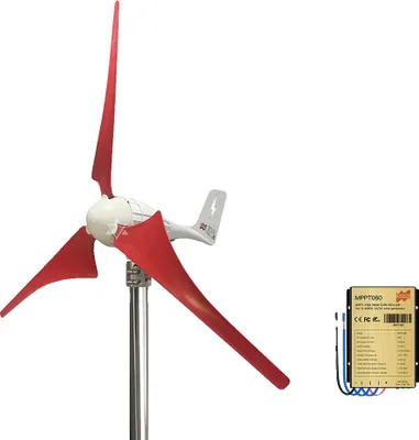 Zdjęcie produktu dla Generator turbiny wiatrowej, elastyczna konfiguracja łopat, wysoce wydajna konstrukcja, 35 czerwonych łopat, 600 W, 12 V