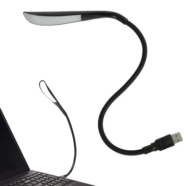 Zdjęcie produktu dla Lampa USB, lampa do laptopa, LED, możliwość regulacji jasności, do laptopa, czarna