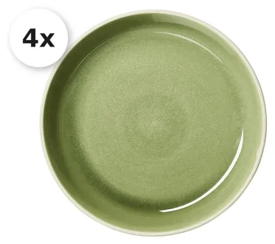 Produktbild von Servierteller 24,5cm tief 4er Set Skog hellgrün
