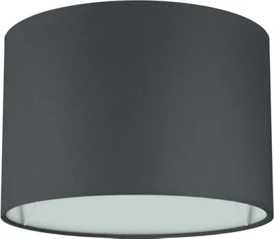 Produktbild von Wogati® Premium Lampenschirm E14/E27 Baumwolle|Farbe: Schwarz/Größe: Ø22cm Höhe 17cm