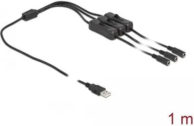 Immagine prodotto di DELOCK - Cavo di alimentazione - Da USB (M) a spina CC 5,5 x 2,1 mm (L) - 1,0 m - Nero (86798)