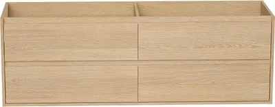 Produktbild von Waschbeckenunterschrank hängend - Eichenholzfurnier - 150 cm - MILIPAM