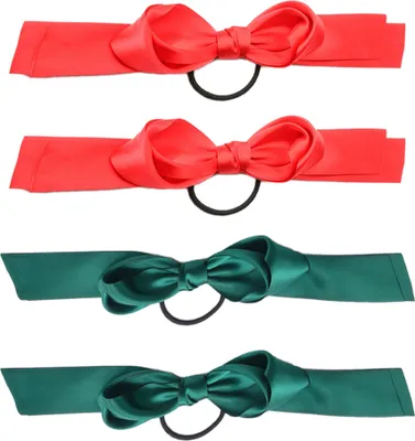Produktbild von ny Schleife Haarschleifen Scrunchies mit Schleife Pferdeschwanz,(mix style1)