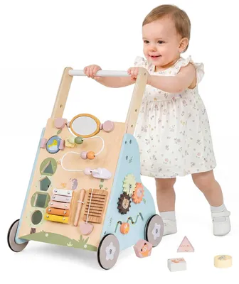 Produktbild von Montessori Holz-Babywalker mit Aktivitätsplatte