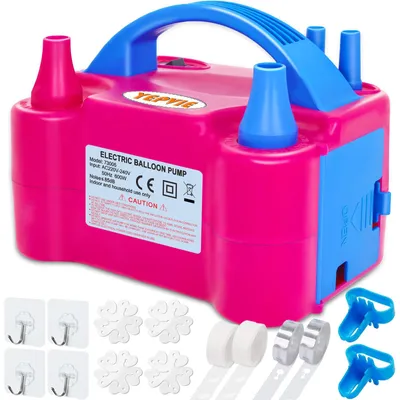 Elektrische Ballonpumpe 600 W, 400 L/min, mit 14 Zubehörteilen