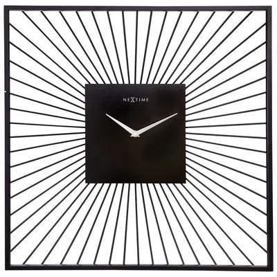 Obrázok produktu pre NeXtime - 3303ZW - nástenné hodiny - 45 cm - čierne - Vasco Square