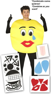 Produktbild von Emoticon Kostüm für Erwachsene Gr. M/L, Größe:L