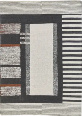 Produktbild von BELIANI Teppich Bunt Baumwolle rechteckig 160 x 230 cm abstraktes Muster handgewebt Skandinavisch gefärbt Kurzhaar Kurzflor Wohn- und Schlafzimmer