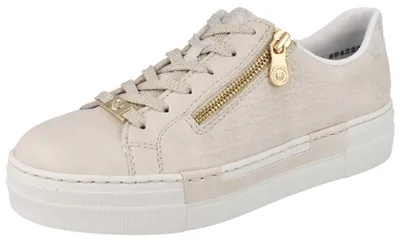 Produktbild von RIEKER Damen Sneaker beige weiß gold Kunstleder - Größe: 40