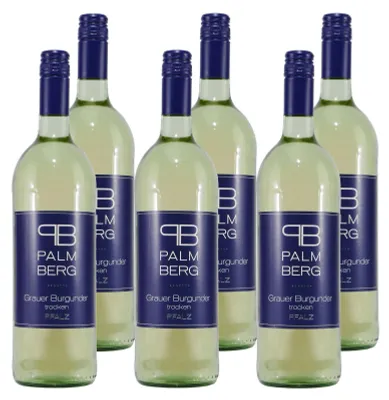 Produktbild von Palmberg Grauer Burgunder QbA -trocken- (6 x 1,0L)
