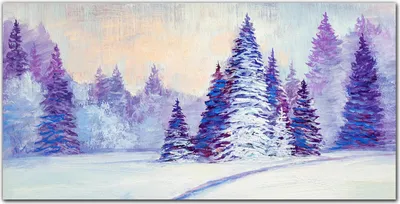 Produktbild von Coloray Bild aus Acryl 120 cm x 60 cm - Gehärtetes Acryl Acrylblock mit Bild Küche Wohnzimmer Wanddekoration Dekoration - Winter Schnee Wald