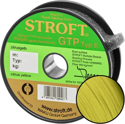 Produktbild von Stroft Schnur GTP Typ E geflochten zitrusgelb 200m Typ E8 24,00kg