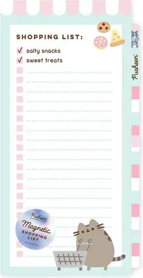 Obrázok produktu pre Pusheen - Magnetický zápisník / nákupný zoznam na chladničku + ceruzka (10 x 21 cm)