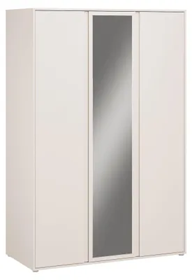Productafbeelding van Furniture24 Garderobekast Lisson Lsqs731M-U60, draaideurkast, 129,5 x 193,7 x 60,2 cm, met spiegel, zandbeige