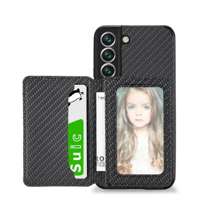 Image de Étui de protection pour Samsung Galaxy S22 5G : coque, étui portefeuille, couleur : noir