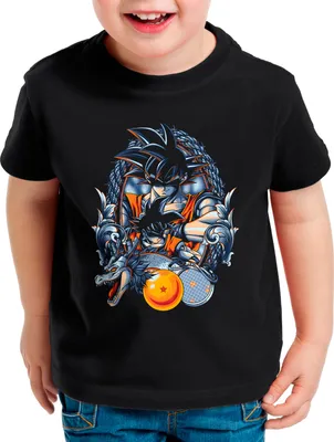 Produktbild von style3 Super Warrior Kinder T-Shirt super dragon saiyan z gt