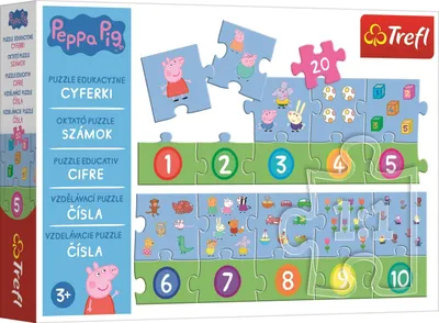 Produktbild von TREFL Lernpuzzle Zahlen Peppa Pig 20 Teile