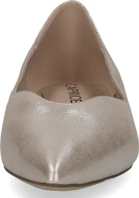 Produktbild von Caprice Damen Ballerina Wellenkante Leder spitze Form 9-22110-42, Größe:37 EU, Farbe:Gold