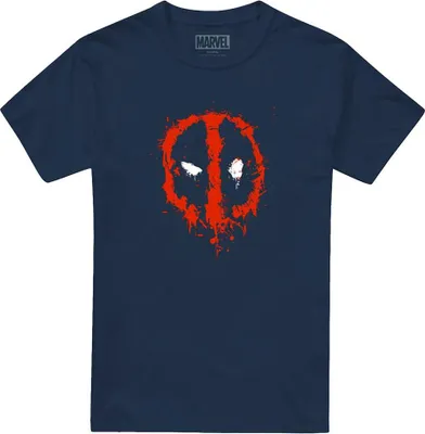 Produktbild von Deadpool - T-Shirt für Herren/Damen Uni, Logo TV28797 (XL) (Marine)