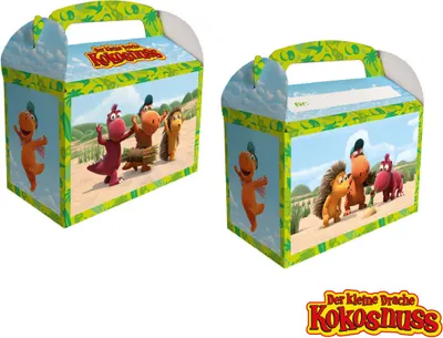 Produktbild von 8 Kleiner Drache Kokosnuss Geschenkboxen