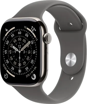 Produktbild von Apple Watch Series 11 GPS + Cellular Natural Titanium, Stone Grey Sport Band M/L, MF8N4ZR/A, 42 mm
