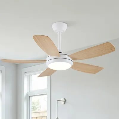 Produktbild von 107cm ventilatoren, die Von led-leuchten eingerahmte weiße flächen einschließen