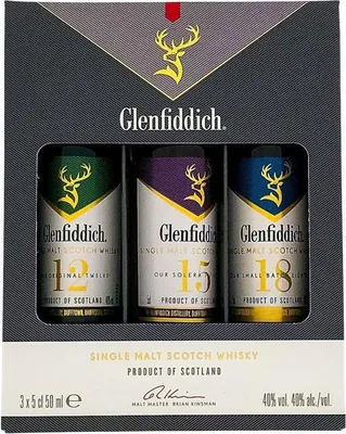 Produktbild von Glenfiddich Tasting Set - 12, 15 und 18 Jahre - 3x 50 ml - Single Malt Scotch Whisky