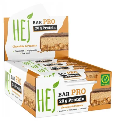 Produktbild von HEJ Natural HEJ 20g Protein Bar (12x60g) Chocolate & Peanuts - Riegel - Protein-Riegel