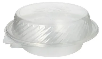 Produktbild von 100 Feinkost- und Salatschalen mit Klappdeckel PP rund 950 ml 8,7 cm x 22 cm x 21,5 cm