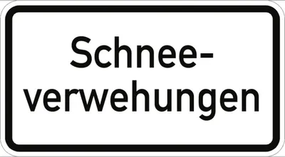 Produktbild von Verkehrsschild VZ2012, Schneeverwehungen, Alu, RA2, 420x231 mm