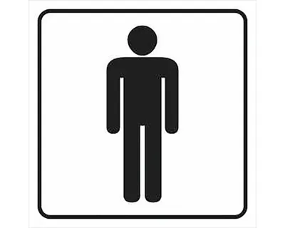Obrázek produktu pro Walteco WC Muži, 80x80mm, samolepka