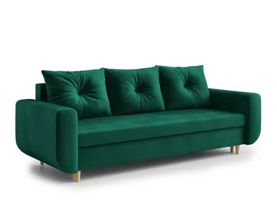 Image de AX LIVING Canapé-lit Cheriton Modern 222 cm vert foncé avec fonction couchage