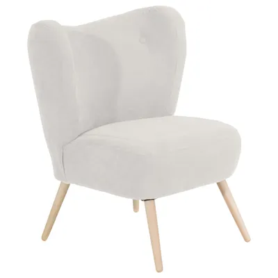 Produktbild von Max Winzer Sessel Sari - Velourstoff creme - Maße: 70 x 69 x 86 cm