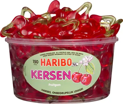 Obrázek produktu pro HARIBO HAPPY CHERRIES ovocné žvýkačky 150 ks.