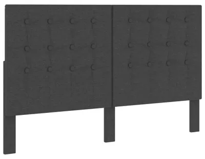 Produktbild von vidaXL Kopfteil Getuftet Dunkelgrau Stoff 180 x 200 cm