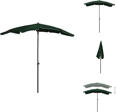 Produktbild von vidaXL Sonnenschirm mit Mast 200x130 cm Grün - Sonnenschirme & Sonnenschutze