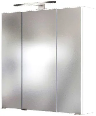 Produktbild von Badmöbel LED Spiegelschrank 60 cm ARLON-03 in weiß BxHxT: 60 x 66 x 20 cm