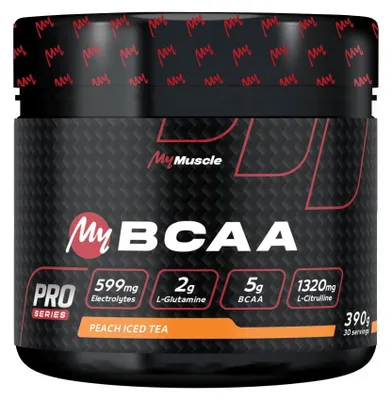 Image de BCAA - MyMuscle - My BCAA (390g) - Saveur Peach Iced Tea