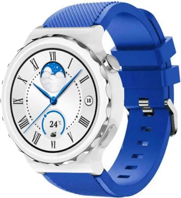 Produktbild von Strap-it Huawei Watch GT 3 Pro 43mm Silikonarmband (Blau)