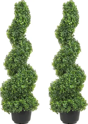 Zdjęcie produktu dla Sztuczna roślina sztuczny bukszpan topiary 2 szt 91 cm
